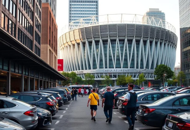 Mercedes-Benz Stadium Lot parking area